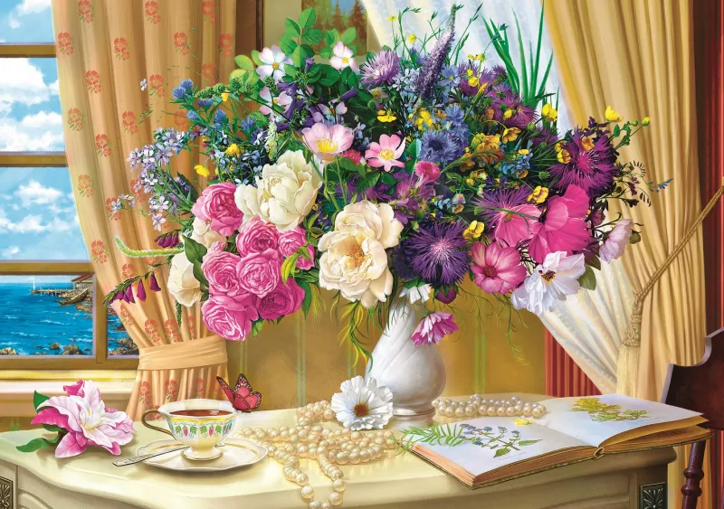 Trefl - Flowers in the Morning - 1000 Piece Jigsaw Puzzle New