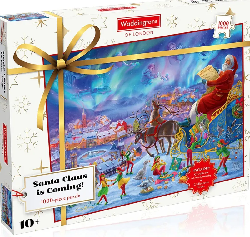 Waddingtons - Santa Clause is Coming? 2021 - 1000 Piece Jigsaw Puzzle Online
