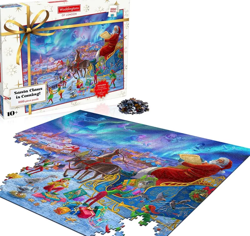 Waddingtons - Santa Clause is Coming? 2021 - 1000 Piece Jigsaw Puzzle Online