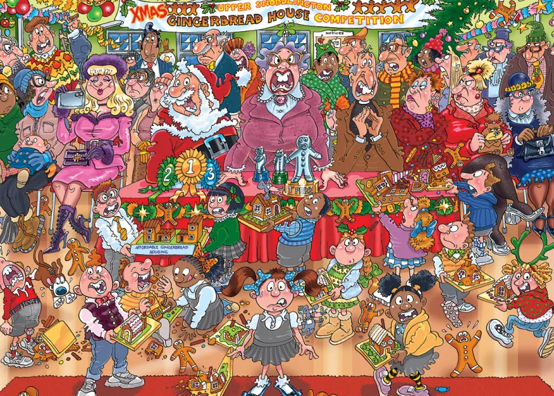 Wasgij - Christmas 18 Gingerbread Showstopper - 2 x 1000 Piece Jigsaw Puzzles Hot