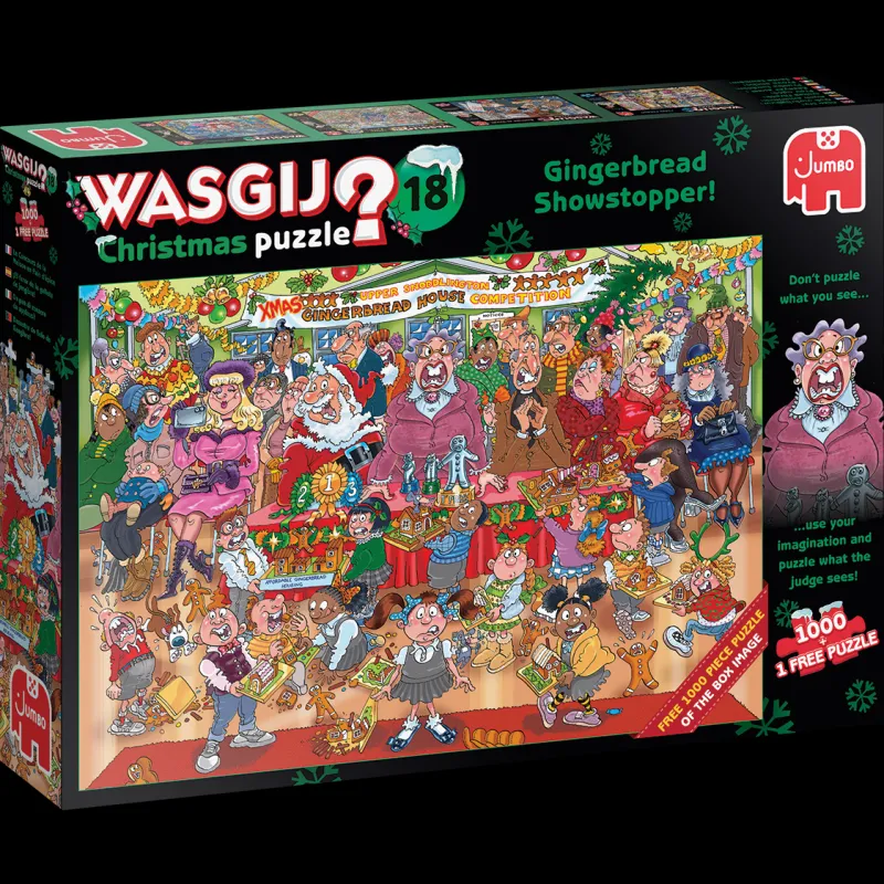 Wasgij - Christmas 18 Gingerbread Showstopper - 2 x 1000 Piece Jigsaw Puzzles Hot