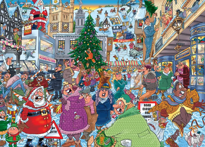 Wasgij - Christmas 19 Santa Dash - 1000 Piece Jigsaw Puzzles Best