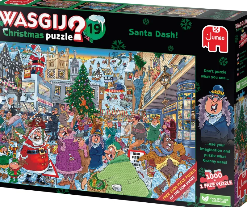 Wasgij - Christmas 19 Santa Dash - 1000 Piece Jigsaw Puzzles Best