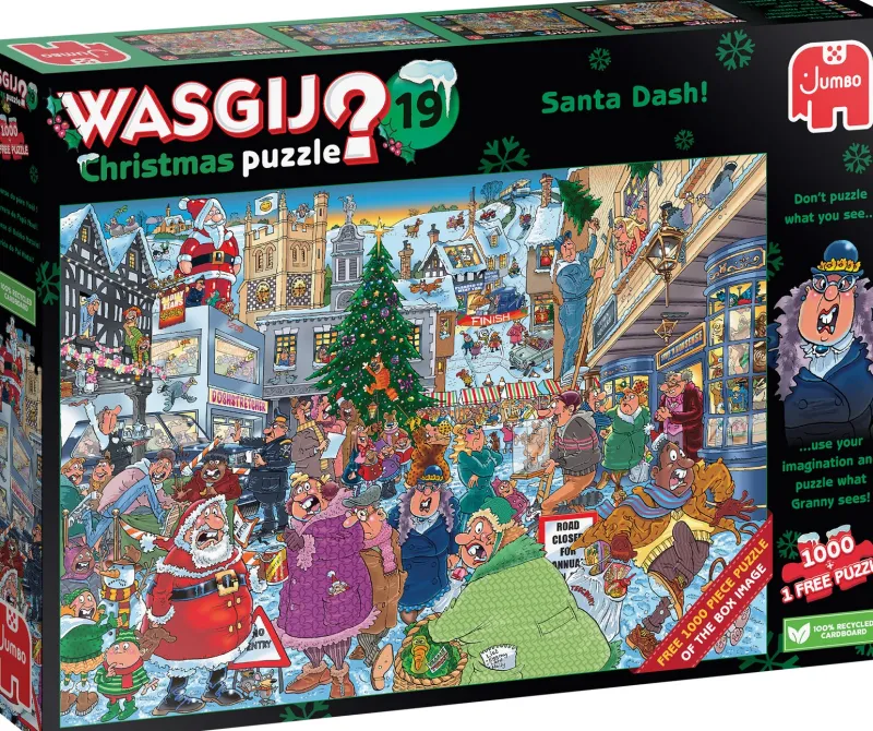 Wasgij - Christmas 19 Santa Dash - 1000 Piece Jigsaw Puzzles Best