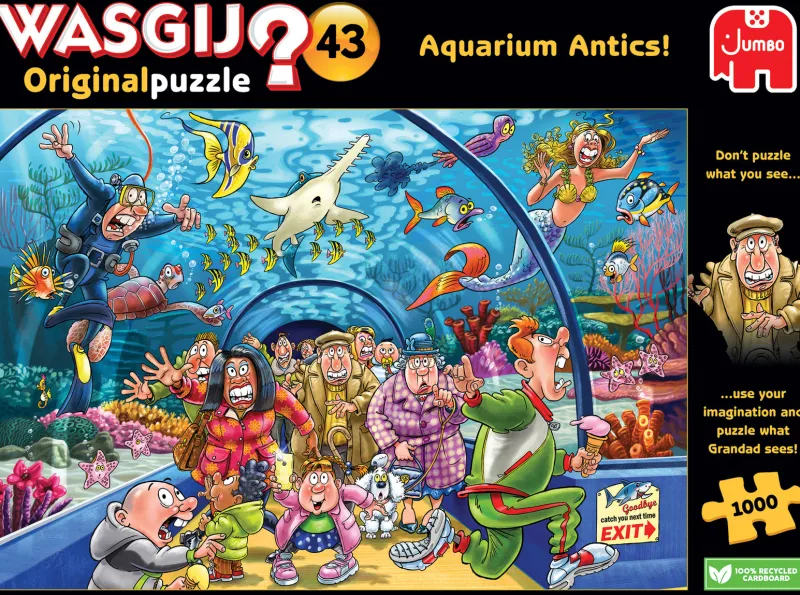 Wasgij - Original 43 - Aquarium Antics - 1000 Piece Jigsaw Puzzle New