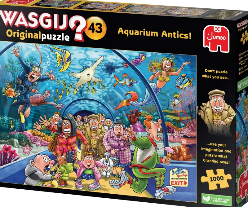 Wasgij - Original 43 - Aquarium Antics - 1000 Piece Jigsaw Puzzle New