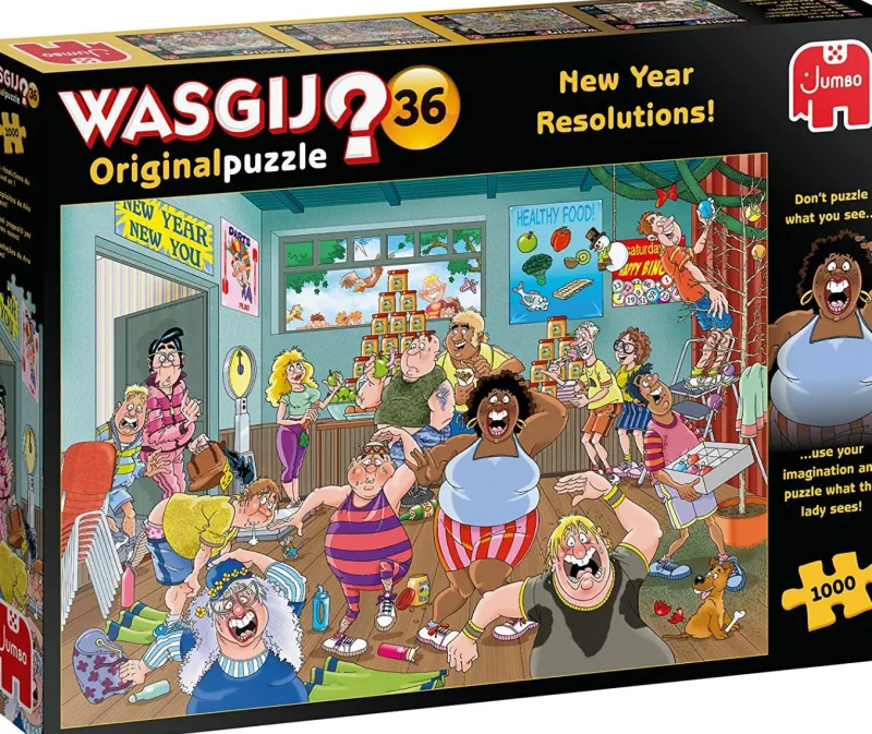 Wasgij Original 36 - New Year Resolutions! - 1000 Piece Jigsaw Puzzle Online