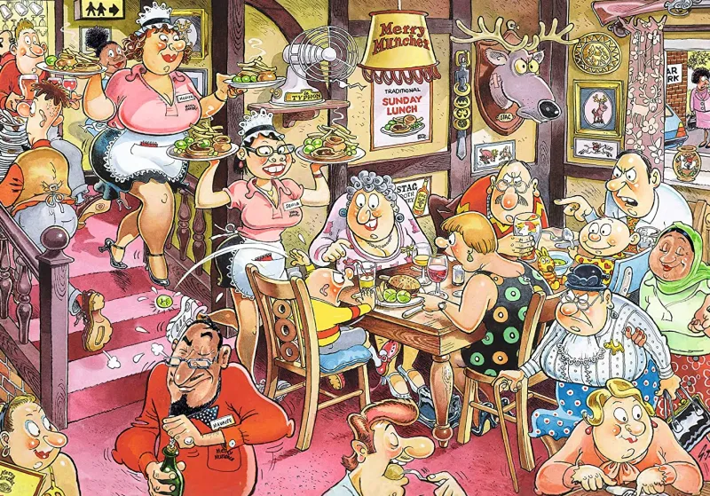 Wasgij Retro 5 - Sunday Lunch! - 1000 Piece Jigsaw Puzzle Fashion
