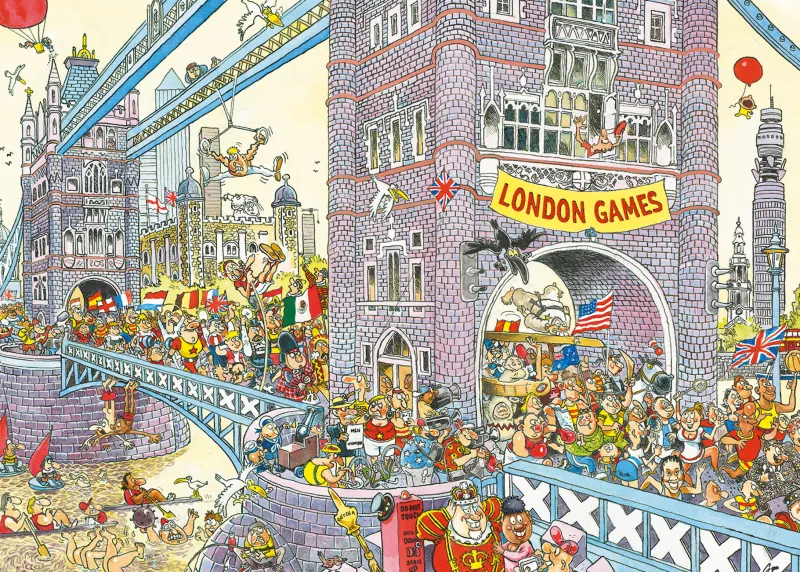 Wasgij Retro - Mystery 8 - The Final Hurdle - 1000 Piece Jigsaw Puzzles Best