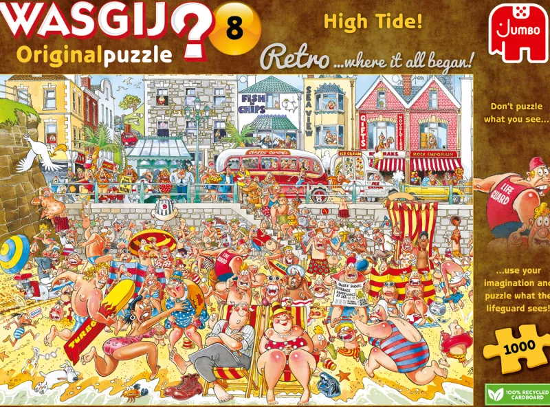 Wasgij Retro - Original 8 - High Tide! - 1000 Piece Jigsaw Puzzle New