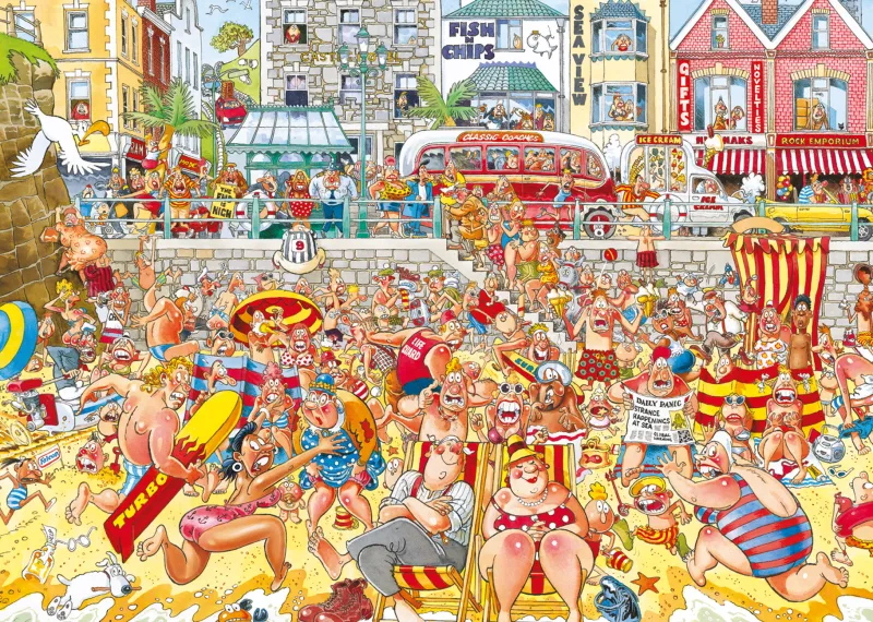 Wasgij Retro - Original 8 - High Tide! - 1000 Piece Jigsaw Puzzle New