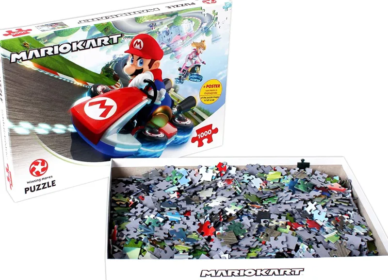 Winning Moves Mario Kart Funracer - 1000 Piece Jigsaw Puzzle Discount