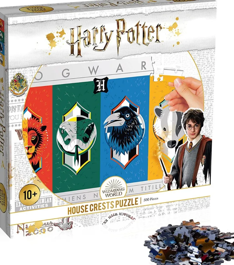 Winning Moves Winning Movies - Harry Potter House Crests - 500 Piece Jigsaw Puzzle Best