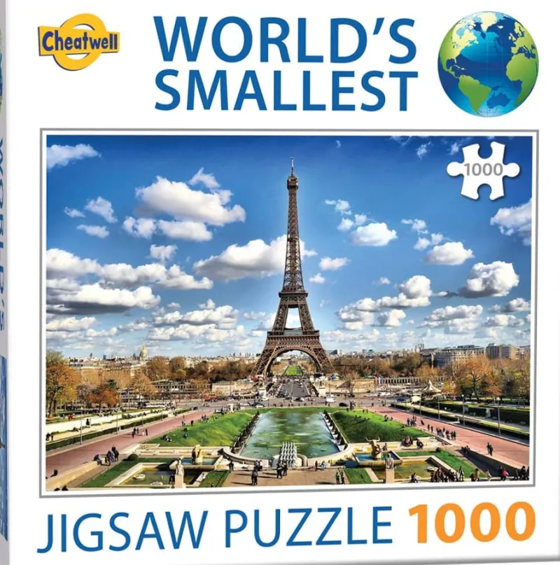 Cheatwell Games World's Smallest Puzzles - Eiffel Tower - 1000 Piece Jigsaw Puzzle Online